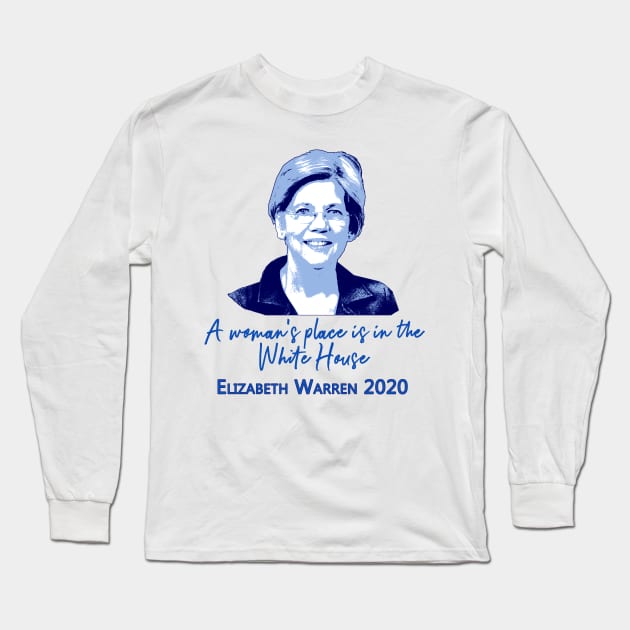 ELIZABETH WARREN 2020 A Womans Place Long Sleeve T-Shirt by Scarebaby